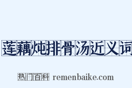 莲藕炖排骨汤近义词是什么意思的图片